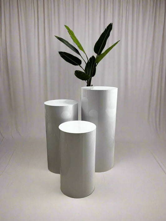 Cylinder Pedestal Stands Set of 3