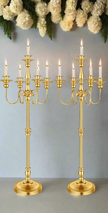 Floor Candelabra Stand 50in Tall Gold