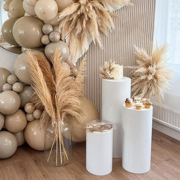 Cylinder Pedestal Stands Set of 3