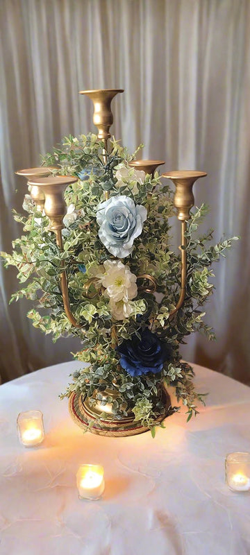 Candelabra Candle Stand 20in Tall Gold