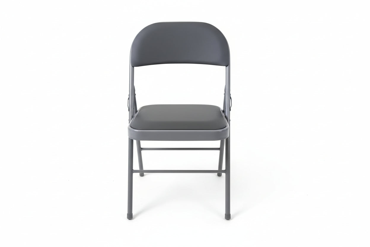 Grey Folding Padded Chair Rental | Comfortable Event Seating – Wynn