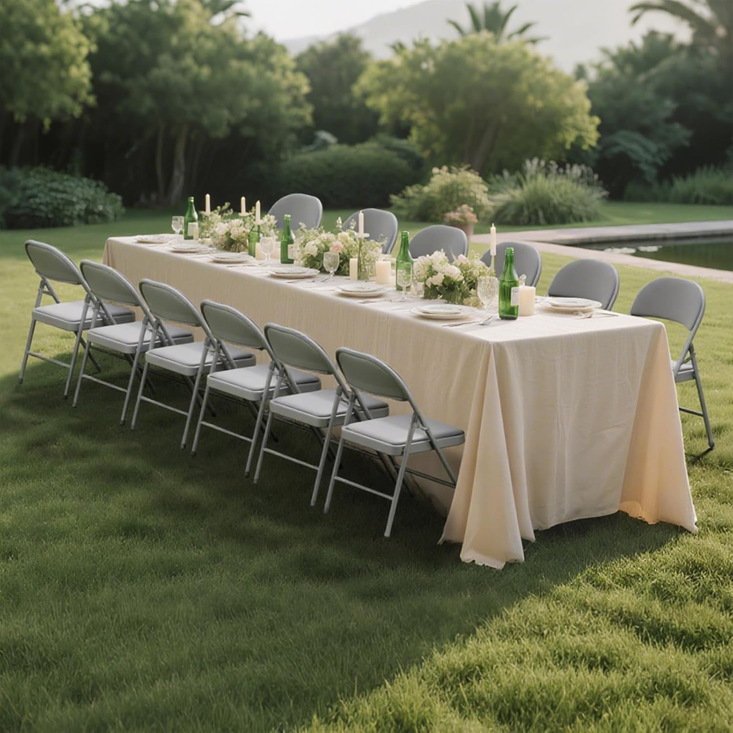 Grey Folding Padded Chair Rental | Comfortable Event Seating – Wynn