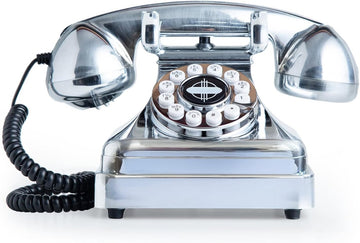 Silver Chrome Audio Guestbook Phone