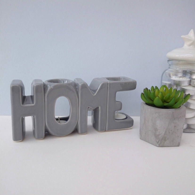 HOME Double Bowl Ceramic Tealight Wax Warmer
