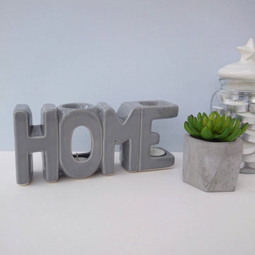 HOME Double Bowl Ceramic Tealight Wax Warmer